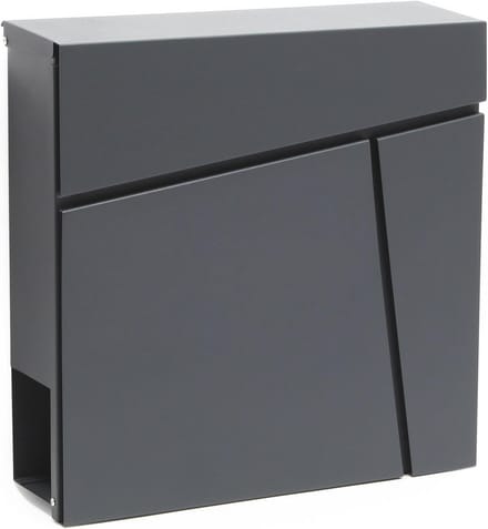 Moderne brievenbus met krantenrol - Wandmontage - Poedercoating - Antraciet