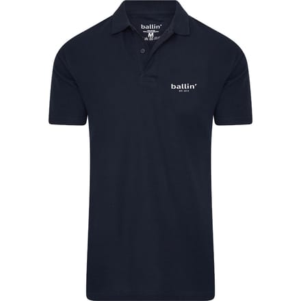 Ballin Est. 2013 - Heren Polo SS Basic Polo - Blauw - Maat M