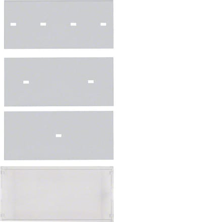 Hager Berker Helder Transparant Glas Etikettenveld Met Afdekplaat B.7 - 75960009 [2 stuks]