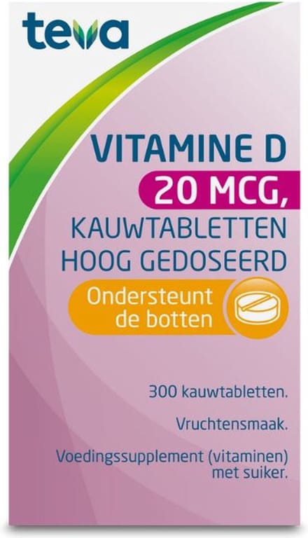 Teva Vitamine D 20 mcg 800IE 300 Tabletten