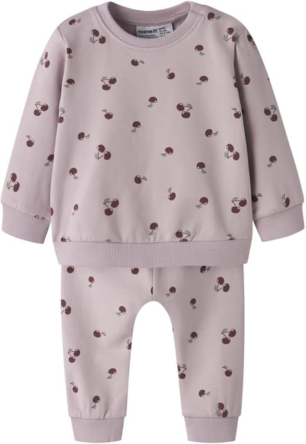 NAME IT NBFVIMONE LS SWEAT BOX BRU SET Meisjes Trui - Maat 68