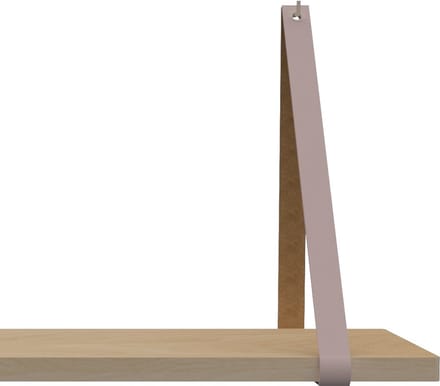 Leren Plankdragers - Handles and more® - 100% leer - LILAPAARS - set van 2 leren plank banden
