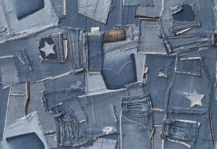 Fotobehang - Jeans 368x254cm - Papierbehang
