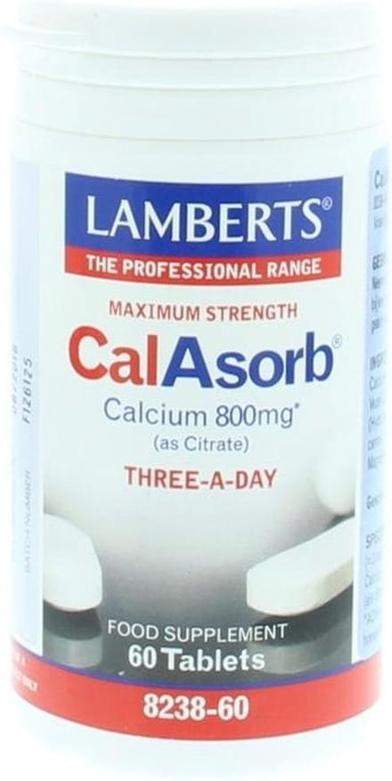Lamberts Calasorb (calcium citraat) & Vitamine D3 60 Tabletten