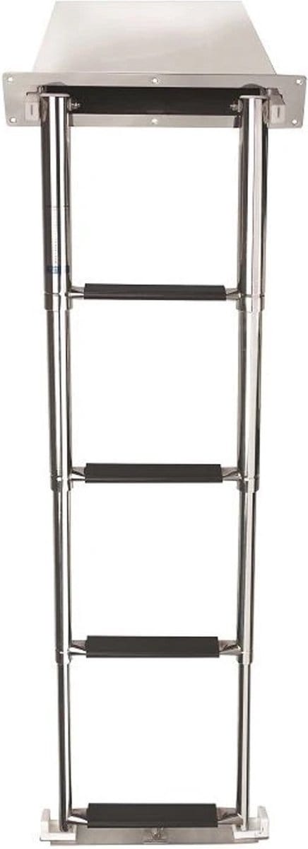 VETUS telescopische 4-treeds RVS Zwemtrap met Cassette | SLT4CA