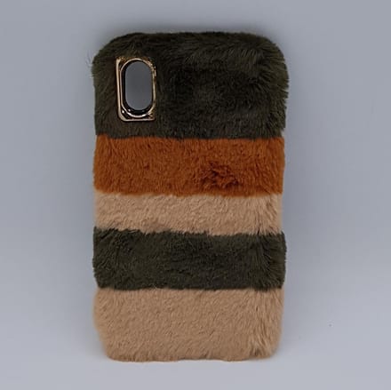 zacht pluizig – bont – case Geschikt voor iPhone X – konijnenbont