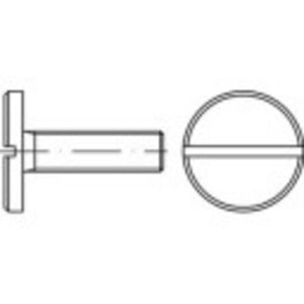 TOOLCRAFT 119048 Platkopschroeven M8 4 mm Sleuf DIN 923 Staal Galvanisch verzinkt 100 stuk(s)