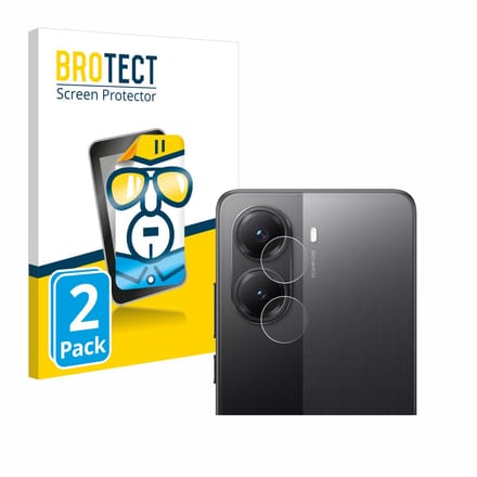 BROTECT - Screenprotector voor Xiaomi Poco X7 Pro (ALLEEN Camera Lens) - Folie Beschermfolie transparant 2 Stuks