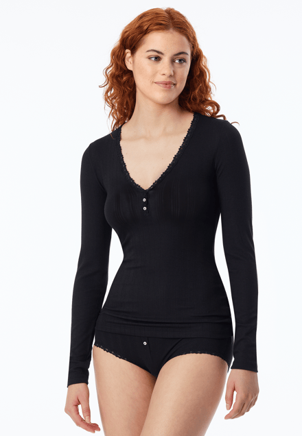 Zwart shirt met lange mouwen - Revival Agathe 38