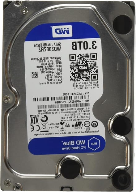 Interne Harde Schijf - HDD Opslag - Bestanden Opslaan - Stille Werking - 3 TB - Blauw