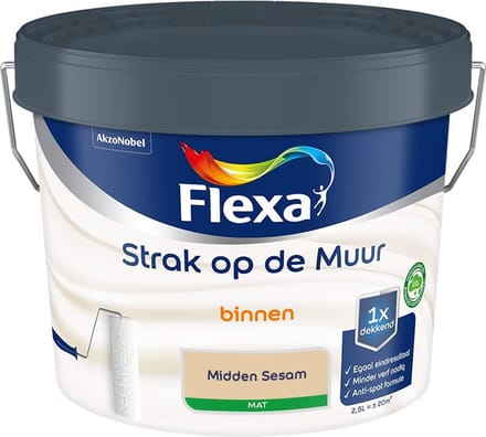 Flexa - Strak Op De Muur Binnen Mat - Midden Sesam - Mengverf - 2,5 L