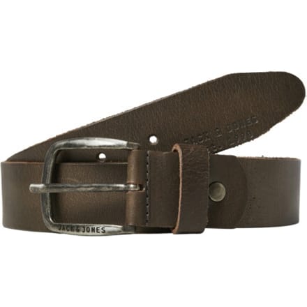 Jack & Jones JacPaul Riem Donkergrijs Leer Zilveren Gesp - 90