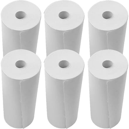 Thermische papierrollen 80x30mm kassabonpapier kassapapierrollen voor supermarkt POS kassabonprinter, 6 rollen 6 Rolls wit