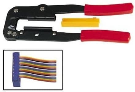 Krimptang - IDC Connector Tool - Kabels Verbindingen - Stalen Constructie - 6 tot 27.5 mm - Zwart Rood