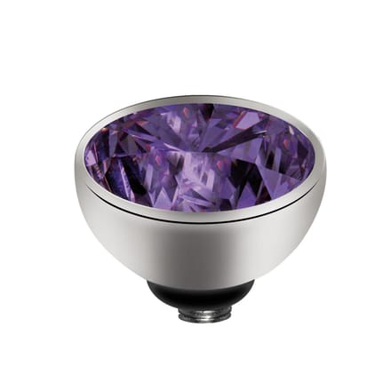MelanO Twisted Zirkonia Setting Silver/Purple 6mm M01SR-5011-06MM-SS-PURPLE