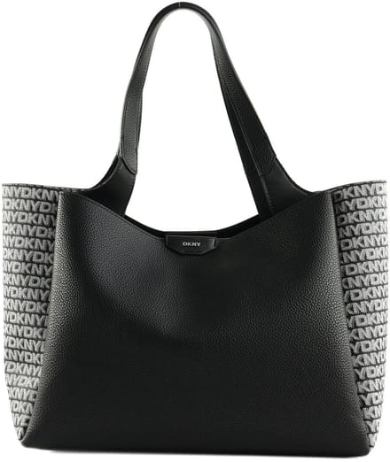 DKNY schoudertas Willa Tote Bag Black / Silver zwart