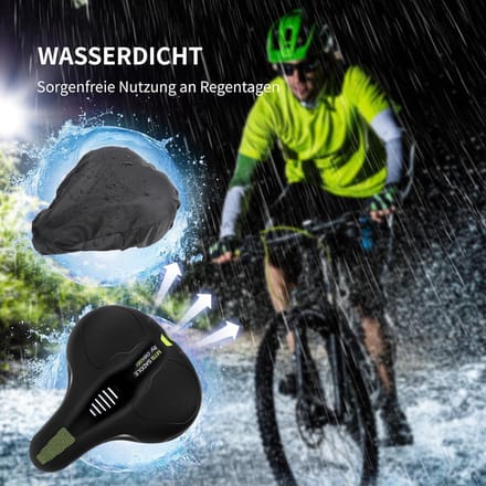 Comfortabel Fietszadel – Ergonomisch & Breed Zadel met Memory Foam voor Stadsfiets en MTB