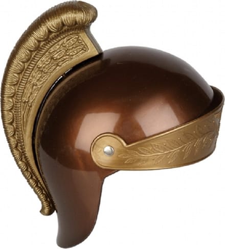 Ravensden Romeinse ridder helm - bruin - kinderen - one size - carnaval verkleedaccessoire