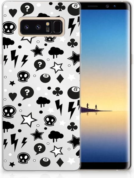 Silicone Back Case Samsung Galaxy Note 8 Silver Punk