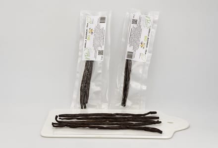 Vanillestokjes - Premium Grade A Bourbon Madagaskar Biologisch - 3 stuks - 18 cm - NL-BIO-01