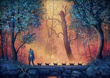 Heye puzzel Woodland March legpuzzel 1000 stukjes landschap.
