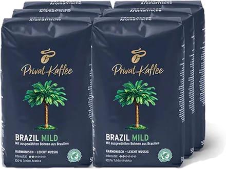 Tchibo - Privat Kaffee Brazil Mild Bonen - 6x 500g