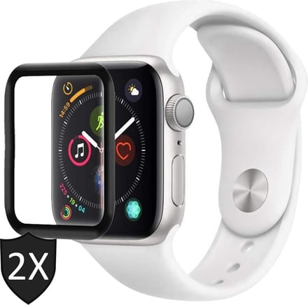 Screenprotector geschikt voor Apple Watch Series 5 (40 mm) - Full Screen Volledig Beeld - 2 Stuks