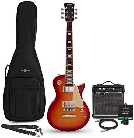 New Jersey Select Electric Guitar Cherryburst, 10W Guitar Amp & Accessory Pack