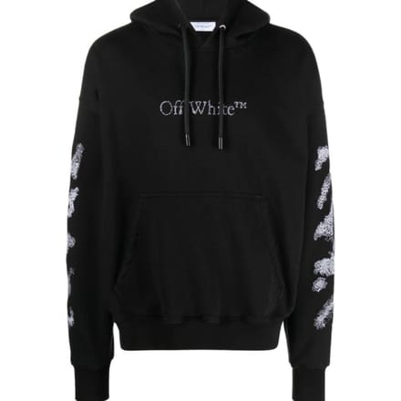 Off-white Diags Bit Book Skate Hoodie Zwart
