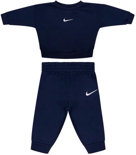 Nike Kids Essential Fleece Crew Set Blauw 9 Months Jongens,Meisjes