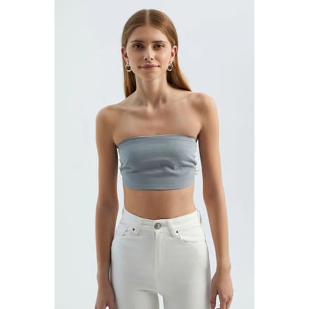Strapless Basis Crop Top