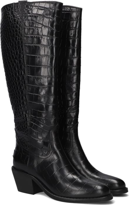 Shabbies Juul Mid Boot Hoge laarzen - Dames - Zwart - Maat 37