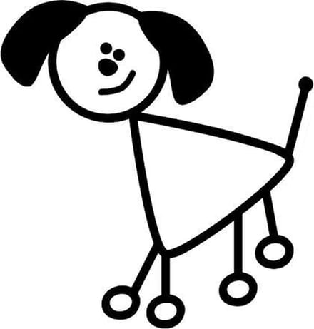 Hond (zwart), autosticker