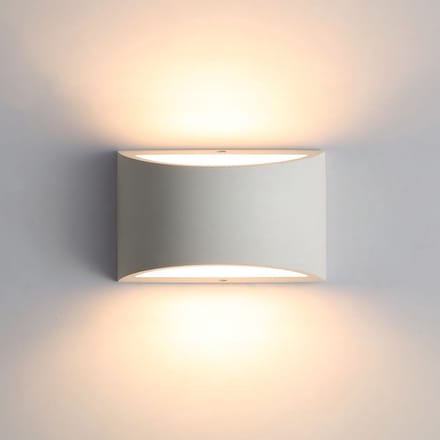 Haobosic Geometrisch Gips - Wandlamp - Minimalistisch wit - Set van 2 - G9 7W