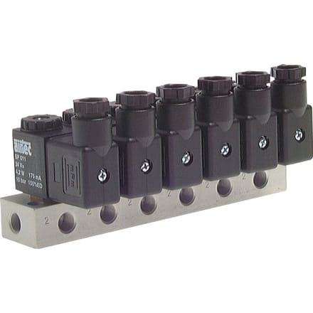 3x3/2 M5 NC Magneetventiel 24V DC -0.95-8bar/-13.2-112psi Airtec