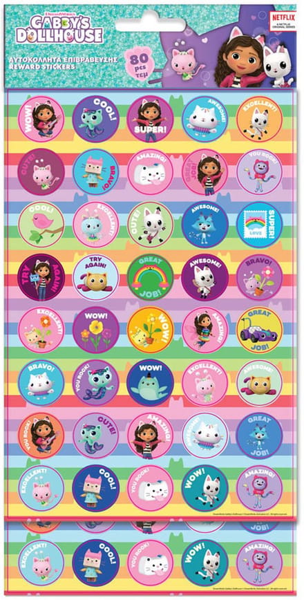 Beloningsstickers Gabby's Poppenhuis, 80dlg.