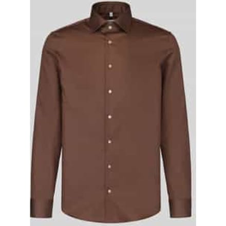 slim fit zakelijk overhemd van puur katoen