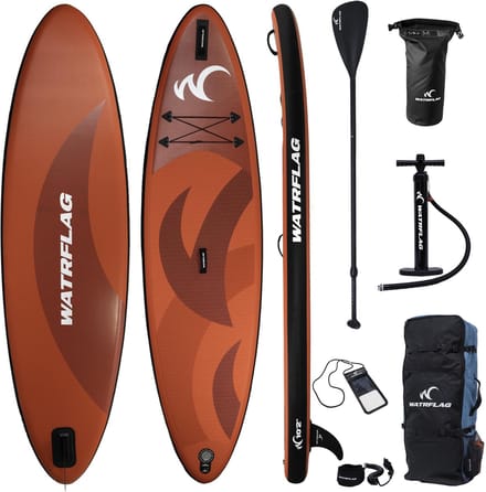 Watrflag Flow Red SUP Board 10'2'' Set - 310 cm - Allround Opblaasbaar Stand Up Paddle Board met peddel, pomp, luxe rugzak + EXTRA Bag Pack 310