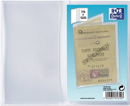 Oxford pasjeshouder, PVC, dubbel, 0,20 mm, 88 x 125 mm