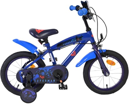Superman Kinderfiets - Jongens - 14 inch - Blauw - Twee handremmen