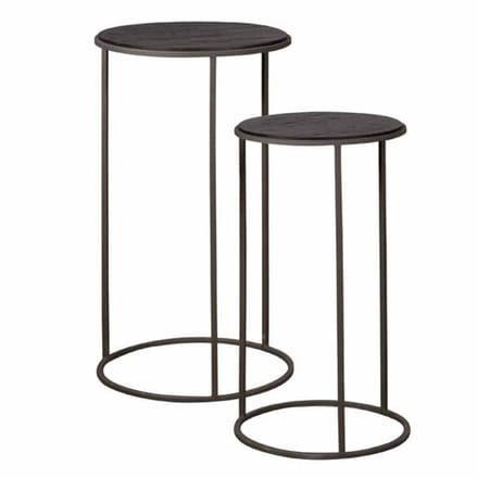 Tower Living - Spello bijzettafel set rond vanaf 40 cm - grijs