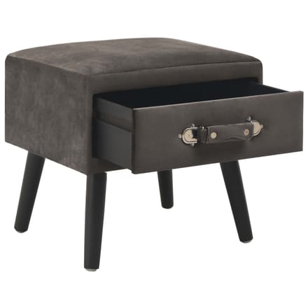 vidaXL - Nachtkastjes - 2 - st - 40x35x40 - cm - fluweel - grijs