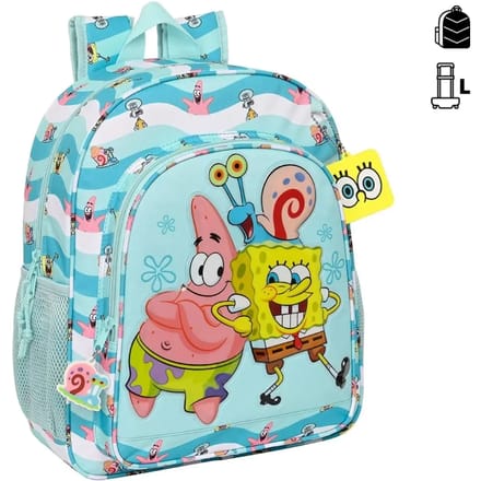 SpongeBob - Rugzak - Stay Positive - 38cm - Blauw