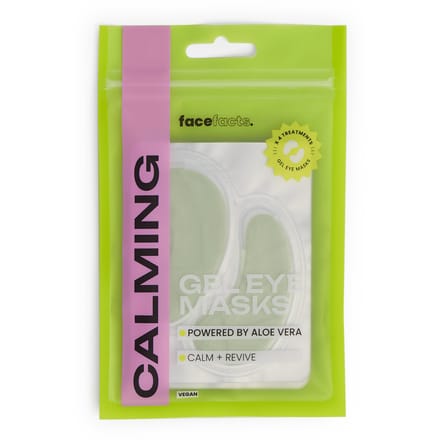 Face Facts Gel Eye Masks Calming Aloe Vera 4 paar