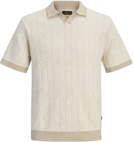 JACK&JONES - JPRBLUBLAKE STRUCTURE KNIT SPLIT NECK SS - Heren - Gebreide truien