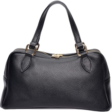 Roberta M Zwart Rundleer Tas
