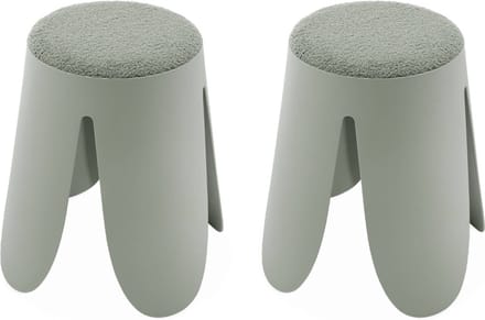 sweeek - Set van 2 stapelkrukken, niki, ø30 / 44 x h46cm