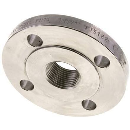Draadflens DN25-PN16 Rp 1'' RVS 1.4571 DIN 2566