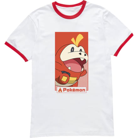 Pokémon Fuecoco Unisex Ringer T-Shirt - White/Red - S