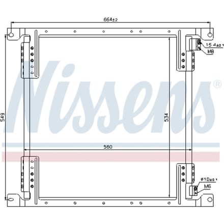 Condensator, airconditioning NISSENS 940242